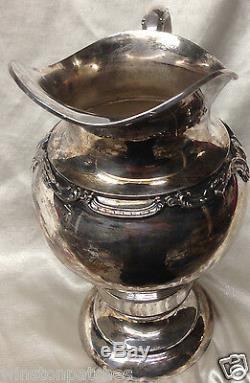 International Silver Wilcox Rochelle Water Pitcher 56 Oz Silverplate Hollowware