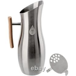 Invigorated Living 1.9L Stainless Steel Pitcher with Lid & Ice Guard Elegance