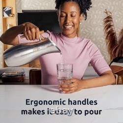 Invigorated Living 1.9L Stainless Steel Pitcher with Lid & Ice Guard Elegance