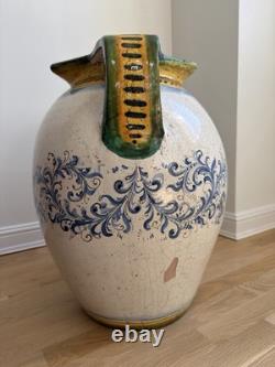 Italian Pitcher/Jug Handmade/Painted In Italy Large Jug Vintage