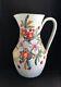Italian Pottery Ceramic Hand Made & Painted Water Pitcher Ewer Jug Decorative