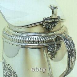 Italian SOLID SILVER Glass Lined Thermos Water Jug Pitcher. 800 Purity 6 1 of 3