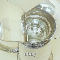 Italian SOLID SILVER Thermos Water Jug Pitcher. 800 Dolphin Finial 9 3/4 2 of 3