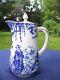 Jug Pitcher & Lid Hot Water Molasses Royal Crown Derby Blue Mikado 5.25 Tall