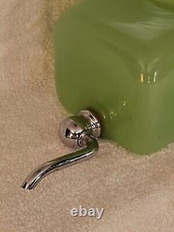 Jadeite Uranium Glass Water Dispenser with Lid