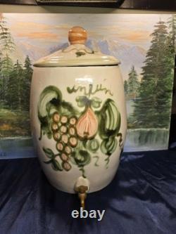 John B Taylor Harvest Vintage Ceramics Pottery Wall Mount Water Jug Dispenser