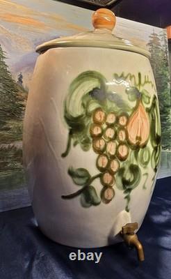 John B Taylor Harvest Vintage Ceramics Pottery Wall Mount Water Jug Dispenser