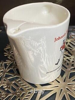 Johnnie Walker Ceramic Pitcher Whiskey Advertising Ceramic Water Mug Jug Vtg. Two