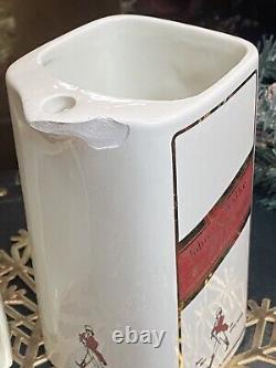 Johnnie Walker Ceramic Pitcher Whiskey Advertising Ceramic Water Mug Jug Vtg. Two