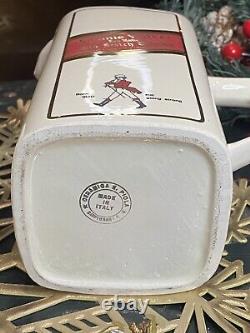 Johnnie Walker Ceramic Pitcher Whiskey Advertising Ceramic Water Mug Jug Vtg. Two