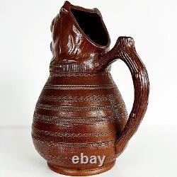 Jug IN Water Stoneware With Tête De Bulldog Type Absinthe Marked Rdimm Dog