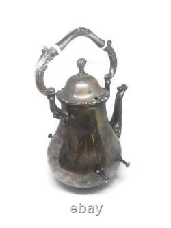 Jug Of Metal Vintage Pitcher Kettle Water Handle Silver Plated Unique Decorative