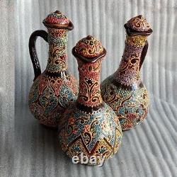 Jug set 4, Set of jug and cups, for water and juice, traditional pottery product