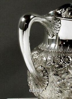 Kirk Sterling Water Pitcher c1930 HAND DECORATED