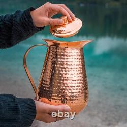 Kosdeg Copper Pitcher With Lid 68 Oz Drink More Water, Lower Your Sugar