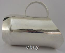 LARGE 498g STERLING SILVER WATER COCKTAIL BAR JUG 1960 MODERNIST RETRO HAND MADE