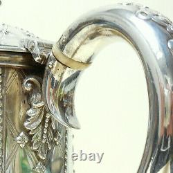 LARGE Antique VICTORIAN Sterling Silver Water Jug Robert HENNELL III London 1844