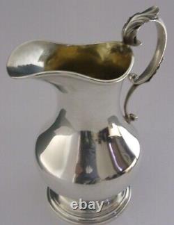 LARGE BEAUTIFUL VICTORIAN STERLING SILVER WATER JUG 1854 ANTIQUE 286g