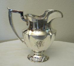 Large 3 3/8 pint Antique Gorham Sterling Silver Water Pitcher - Free Shipping