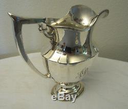 Large 3 3/8 pint Antique Gorham Sterling Silver Water Pitcher - Free Shipping