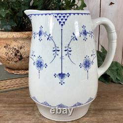 Large 8 Antique Furnivals Denmark 64 oz Pitcher Water Jug Rare