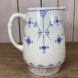 Large 8 Antique Furnivals Denmark 64 oz Pitcher Water Jug Rare