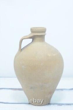 Large Antique 18th Century Redware French European Jug Pitcher Oil Water