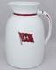 Large Antique 1900s Harvard University H Flag Ironstone Water Pitcher Jug 10½