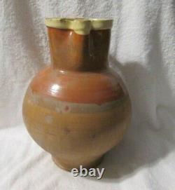 Large Antique French Terracotta Water Pitcher Earthenware Jug