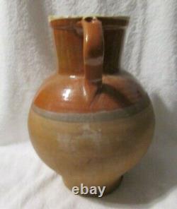 Large Antique French Terracotta Water Pitcher Earthenware Jug