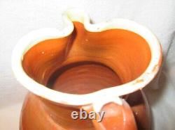 Large Antique French Terracotta Water Pitcher Earthenware Jug