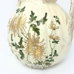 Large Antique Victorian Hand Painted Swan Porcelain Water Jug Gold Gilt c1850
