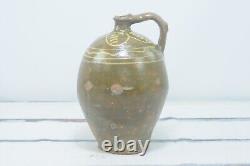 Large Antq 18th Century Red Ware French European Jug Pitcher Oil Water Primitive