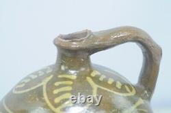 Large Antq 18th Century Red Ware French European Jug Pitcher Oil Water Primitive