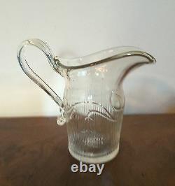 Large EAPG Glass Water Pitcher Milk Jug American Sandwich Tulip MMA Museum