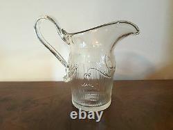 Large EAPG Glass Water Pitcher Milk Jug American Sandwich Tulip MMA Museum