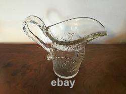 Large EAPG Glass Water Pitcher Milk Jug American Sandwich Tulip MMA Museum