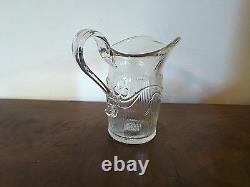 Large EAPG Glass Water Pitcher Milk Jug American Sandwich Tulip MMA Museum