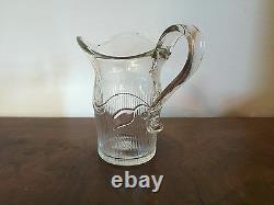 Large EAPG Glass Water Pitcher Milk Jug American Sandwich Tulip MMA Museum