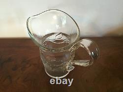 Large EAPG Glass Water Pitcher Milk Jug American Sandwich Tulip MMA Museum