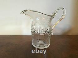 Large EAPG Glass Water Pitcher Milk Jug American Sandwich Tulip MMA Museum