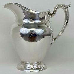 Large GORHAM #182 Wide Mouth 4-1/4 Pint Sterling Silver French Water Pitcher Jug