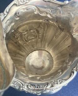 Large Lidded Gorham Sterling Silver Chantilly Water Pitcher 1906