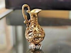 Large Ornate Jug Charm Fob Pendant Solid 9 ct Gold Pitcher Water Wine Server