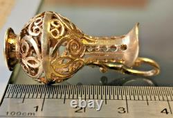 Large Ornate Jug Charm Fob Pendant Solid 9 ct Gold Pitcher Water Wine Server