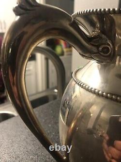 Large & Ornate Sterling Silver Water Pitcher 683 Grams Free Shipping