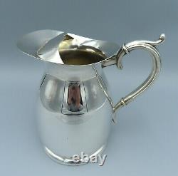 Large Silver Plated Water Jug 2.5 Pints Vintage Mid Century Modern 1250ml