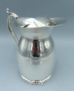 Large Silver Plated Water Jug 2.5 Pints Vintage Mid Century Modern 1250ml