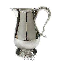 Large Sterling Silver Hammered Water/Beer Jug circa 1920-1940