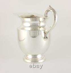 Large Vintage American Silver Plate Water Pitcher Jug. WM Mounts USA. C1940